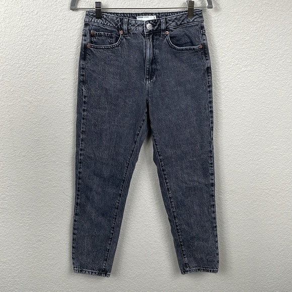 Garage Denim Mom Jeans High Rise Washed Faded Black Sz 5 27 - Picture 2 of 11